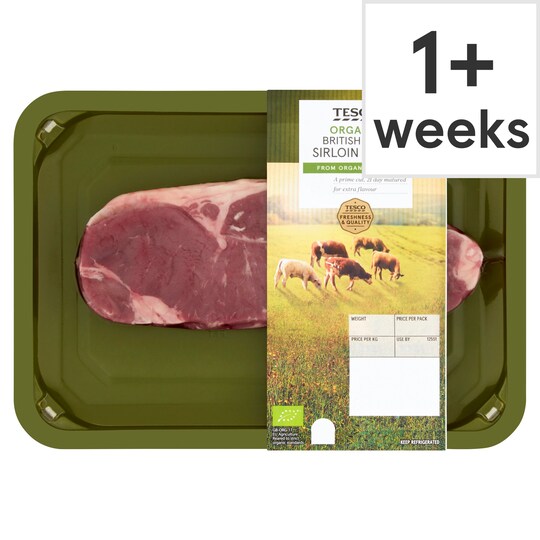 Tesco Organic Beef Sirloin Steak Tesco Groceries