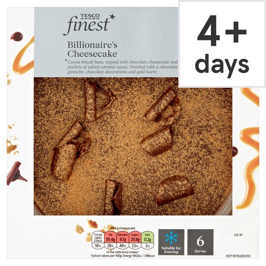 Tesco Finest Billionaires Cheesecake 500G Tesco Groceries