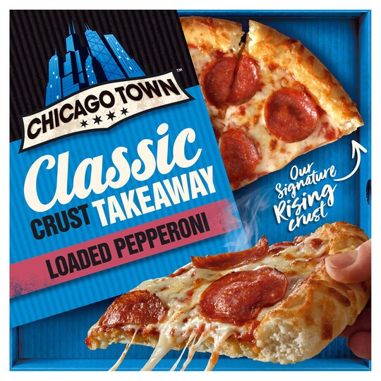 Chicago Town Large Takeaway Classic Crust Pepperoni Pizza 480G Tesco