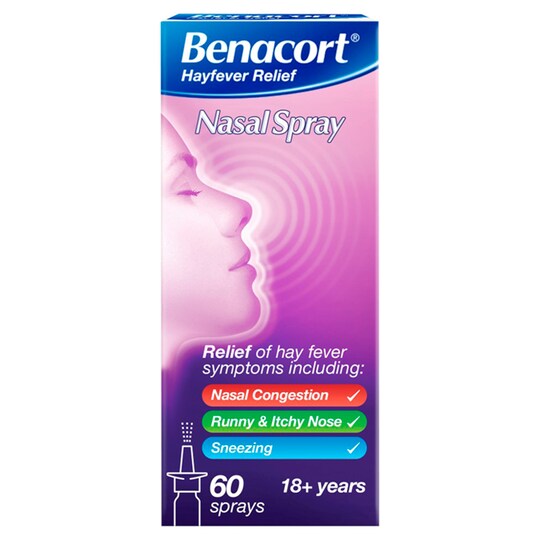 Benacort Hayfever Relief Nasal Spray 60'S Tesco Groceries