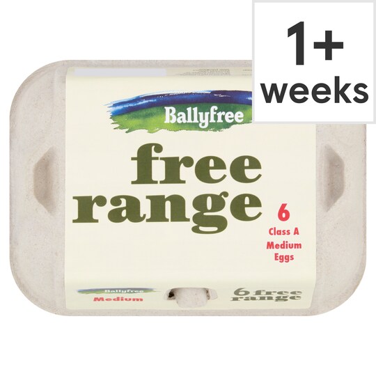 Ballyfree Free Range Eggs Medium 6 Pack
