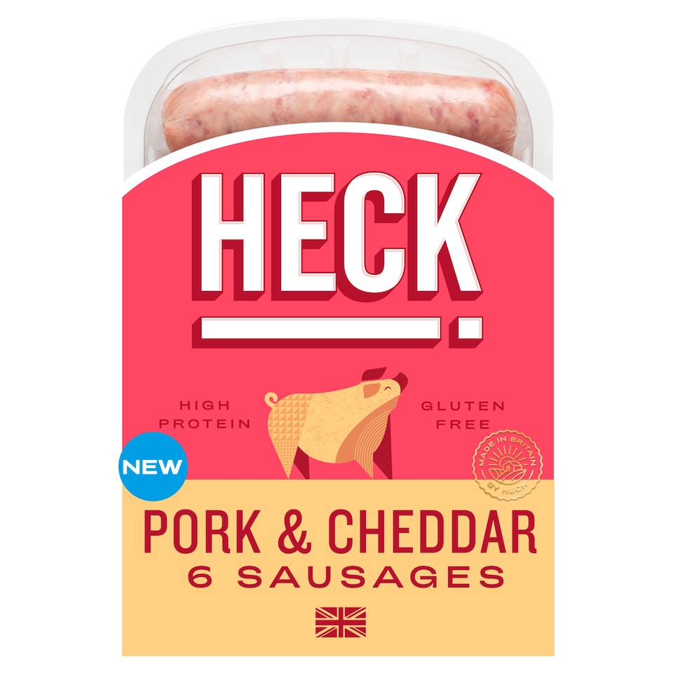 image 1 of HECK Pork & Cheddar Sausages 400g