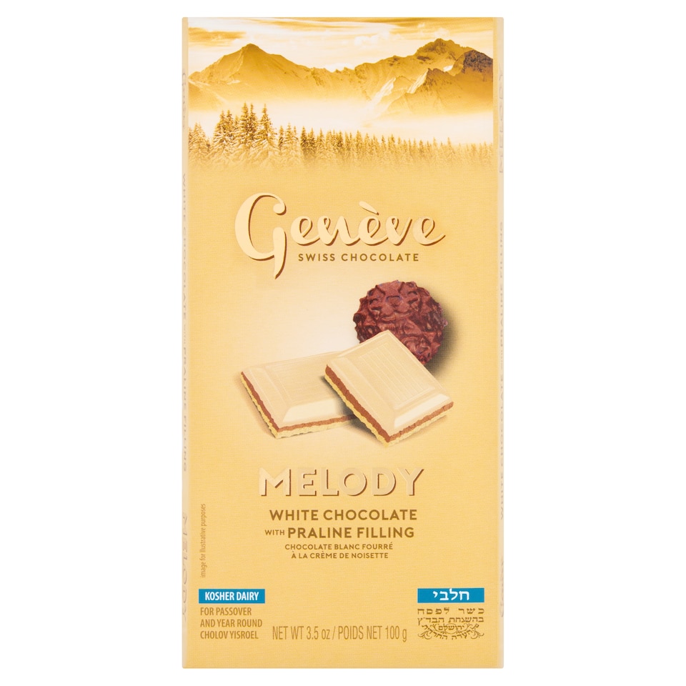 Geneve Melody White Chocolate with Praline Filling 100g