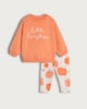 image 1 of F&F Baby 2-Piece Cotton Rich Little Pumpkin Sweatshirt and Legging Set in Orange