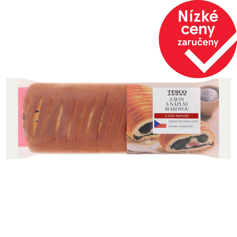 Tesco Závin s náplní makovou 400g