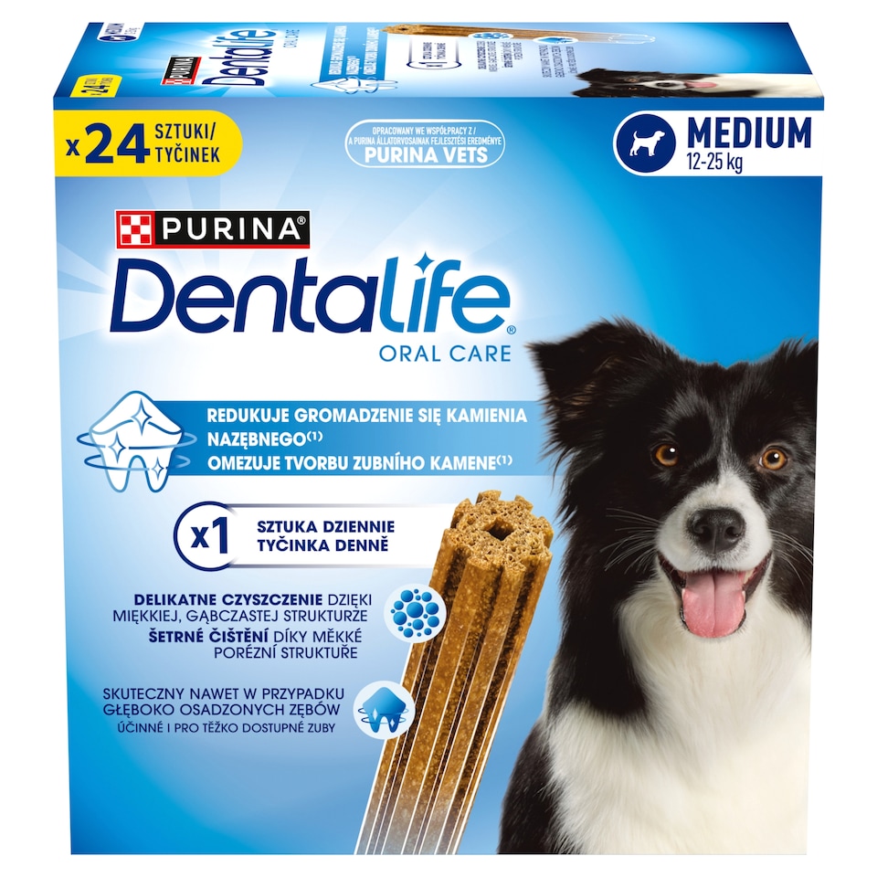 obrázok 1 z Dentalife Medium maškrty pre psov 24 tyčiniek 8 x 69 g