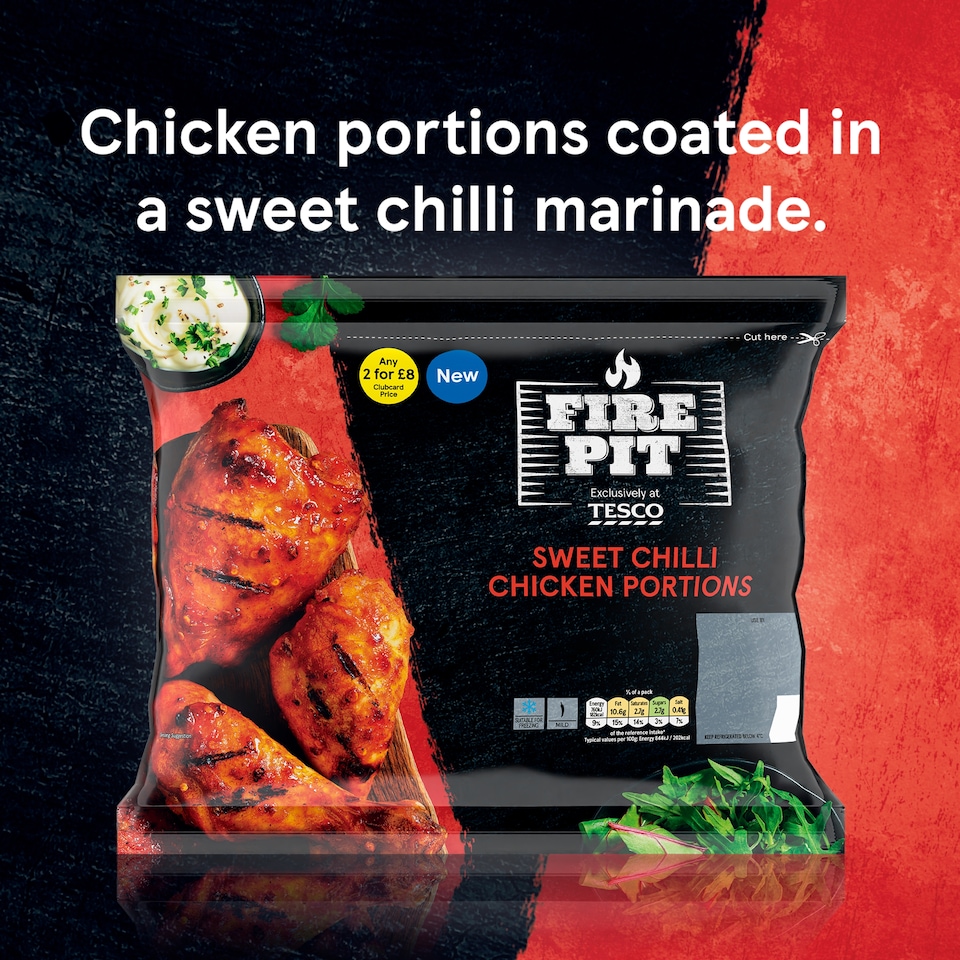 image 1 of Tesco Firepit Sweet Chilli Chicken Portions 900g