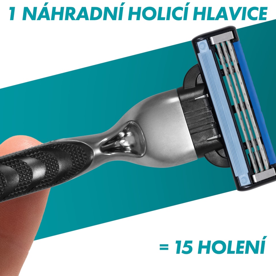 Obrázek 1 pro produkt Gillette Mach3 Náhradní Holicí Hlavice Pro Muže,Gillette Se 3 Břity