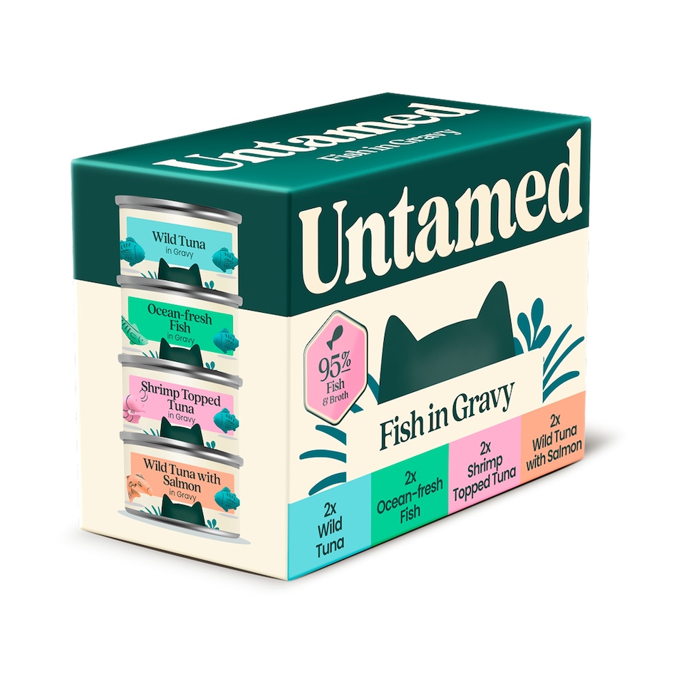 image 1 of Untamed Fish Selection Box in Gravy Cat Food 6 x 75G