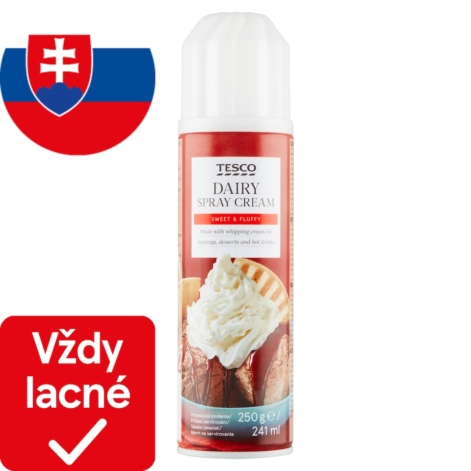 Tesco Smotanový dezert na šľahanie 250 g
