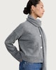 image 1 of F&F Knitted Scarf Collar Button Front Cardigan in Grey