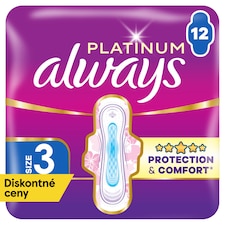 Always Platinum Hygienické Vložky Super Extra (Veľkosť 3) 12 Vložiek