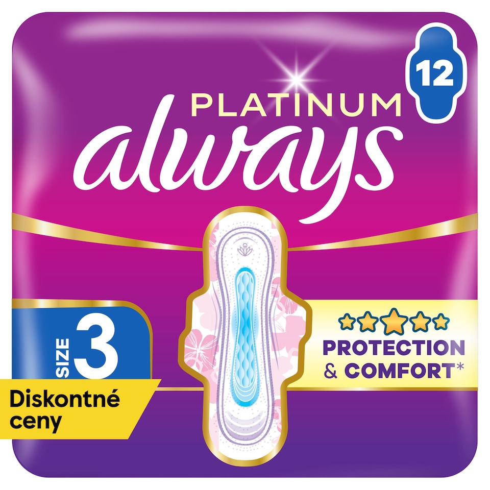 obrázok 1 z Always Platinum Hygienické Vložky Super Extra (Veľkosť 3) 12 Vložiek