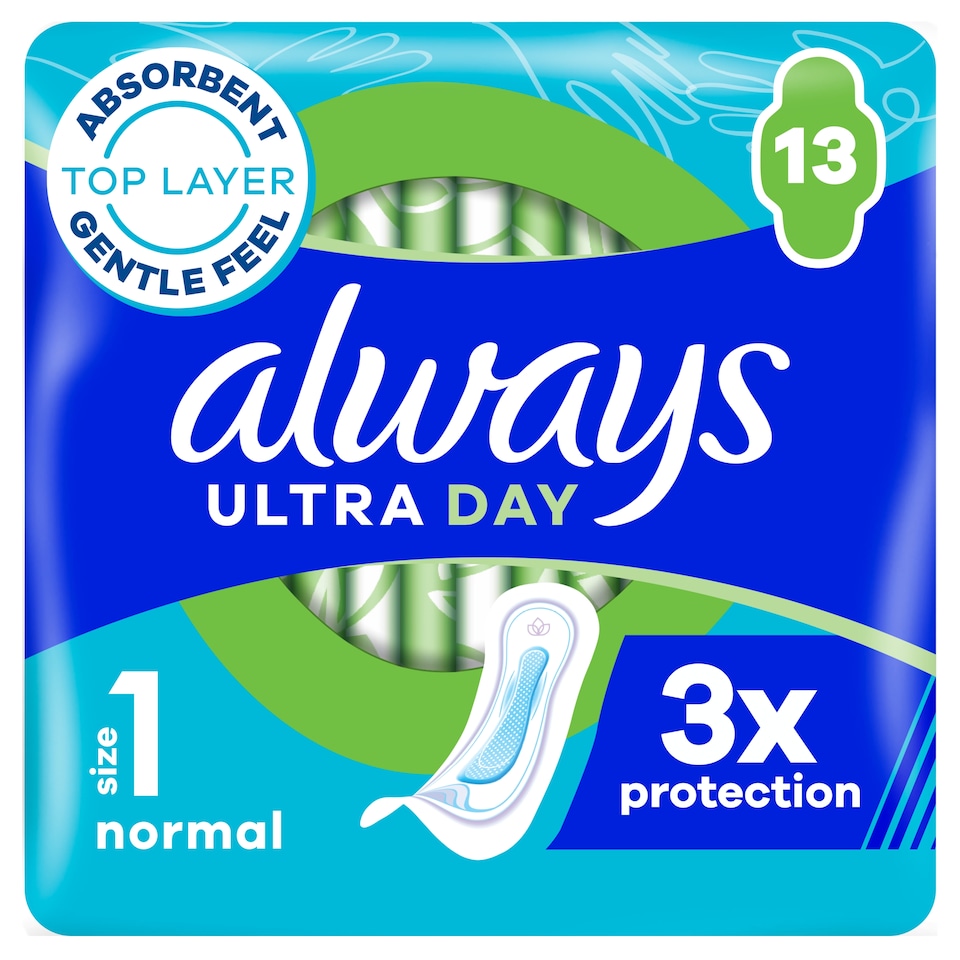 image 1 of Always Ultra Day Normal 13 Sanitary Pads Size 1