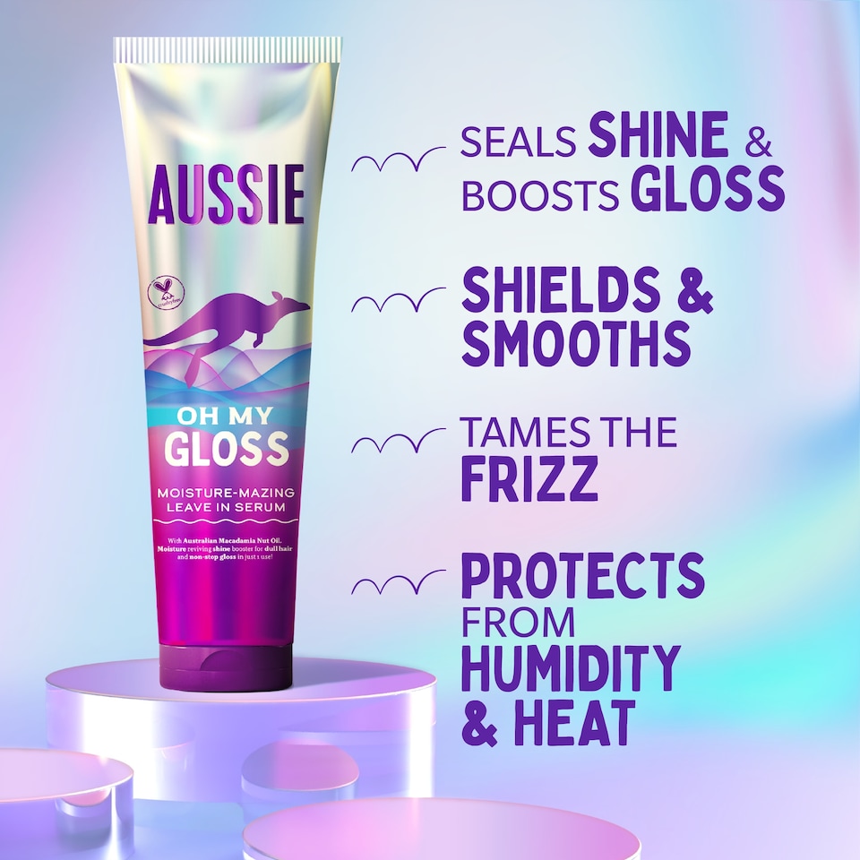 image 1 of Aussie Oh My Gloss Moisture-Mazing Leave in Serum 160ml