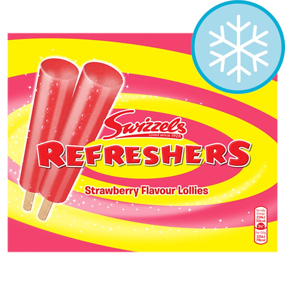 Swizzels Refreshers Strawberry Ice Lollies 4 x 65ml