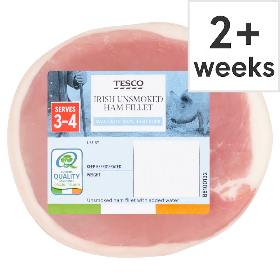 Tesco Irish Unsmoked Ham Fillet 650g