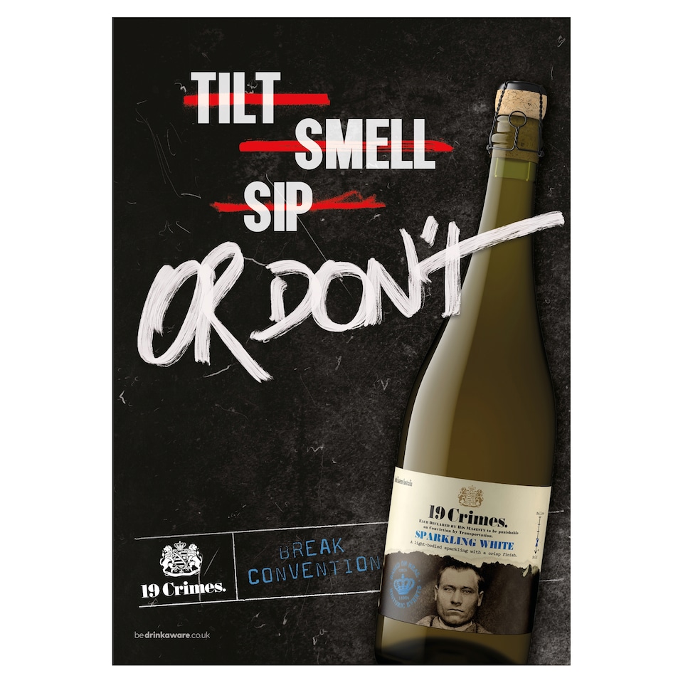 image 1 of 19 Crimes Sparkling White Wine 750ml