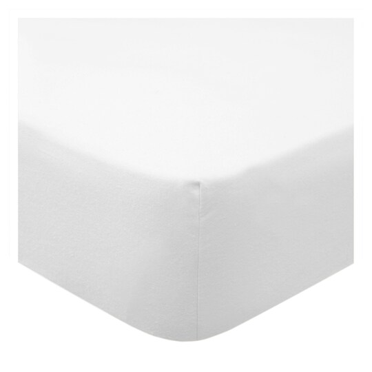 Tesco Brushed Fitted Sheet White King Size Tesco Groceries