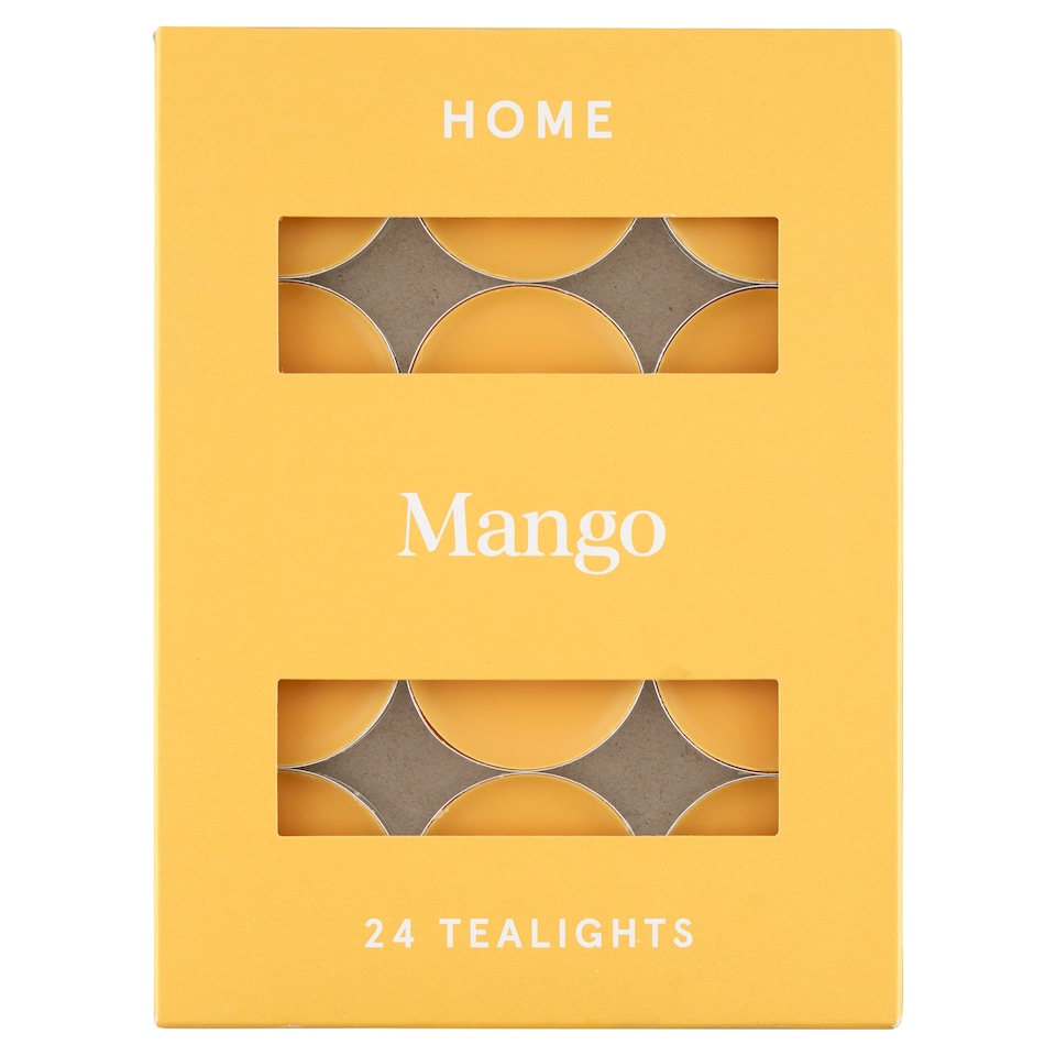 Tesco Home Mango Scented Tealights 24 x 8.3 g
