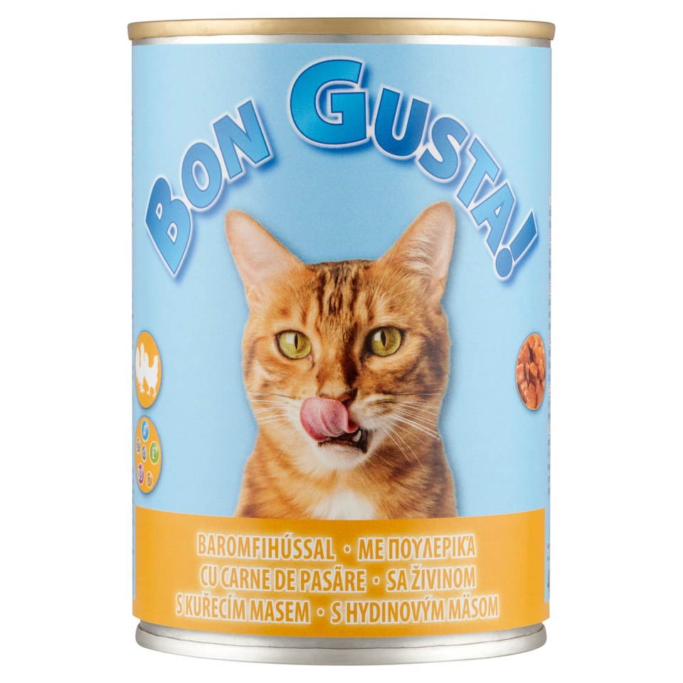 Bon Gusta! teljes értékű állateledel felnőtt macskák számára baromfihússal 415 g