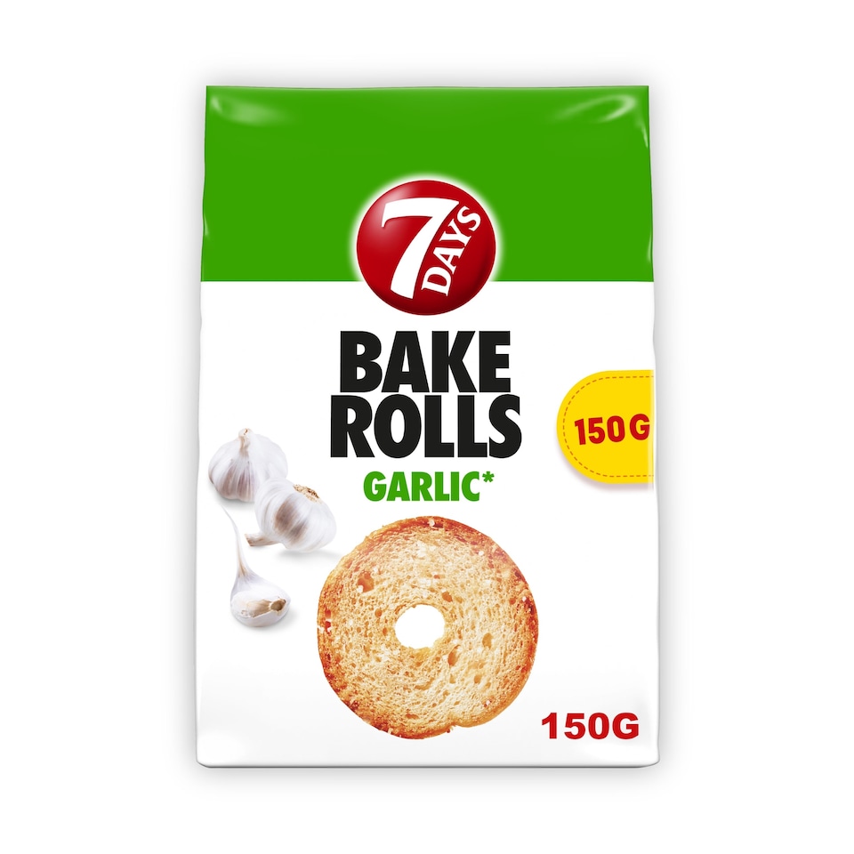 7 Days Bake Rolls - Garlic 150g