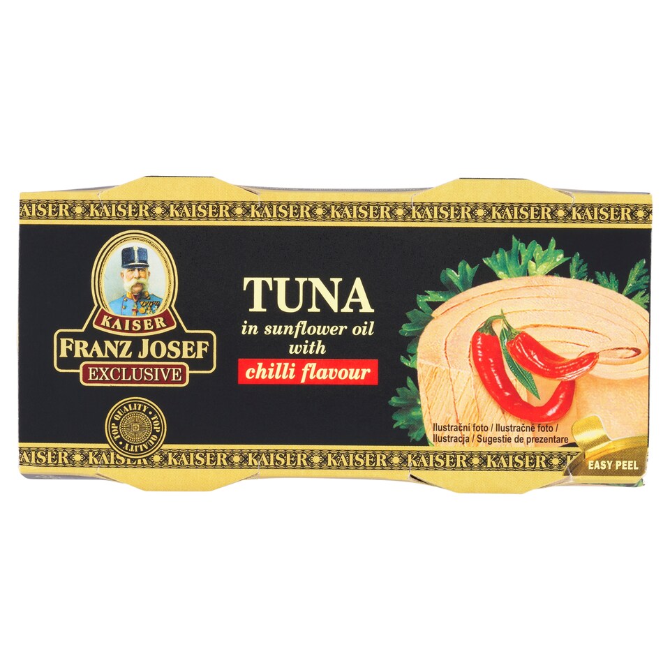 Obrázek 1 pro produkt Franz Josef Kaiser Exclusive Tuňák ve slunečnicovém oleji s příchutí chilli 2 x 80g (160g)