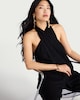 image 1 of F&F Crinkle Textured Co-ord Halterneck Top in Black