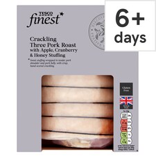 Tesco Finest Crackling Pork Roast with Apple, Cranberry & Honey Stuffing 1.5kg - 1.8kg Serves 6