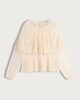 image 4 of F&F Embroidered Sheer Long Sleeved Blouse in Ivory