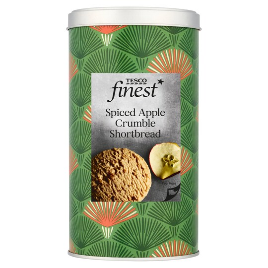 Tesco Finest Spiced Apple Crumble Shortbread 160G Tesco Groceries