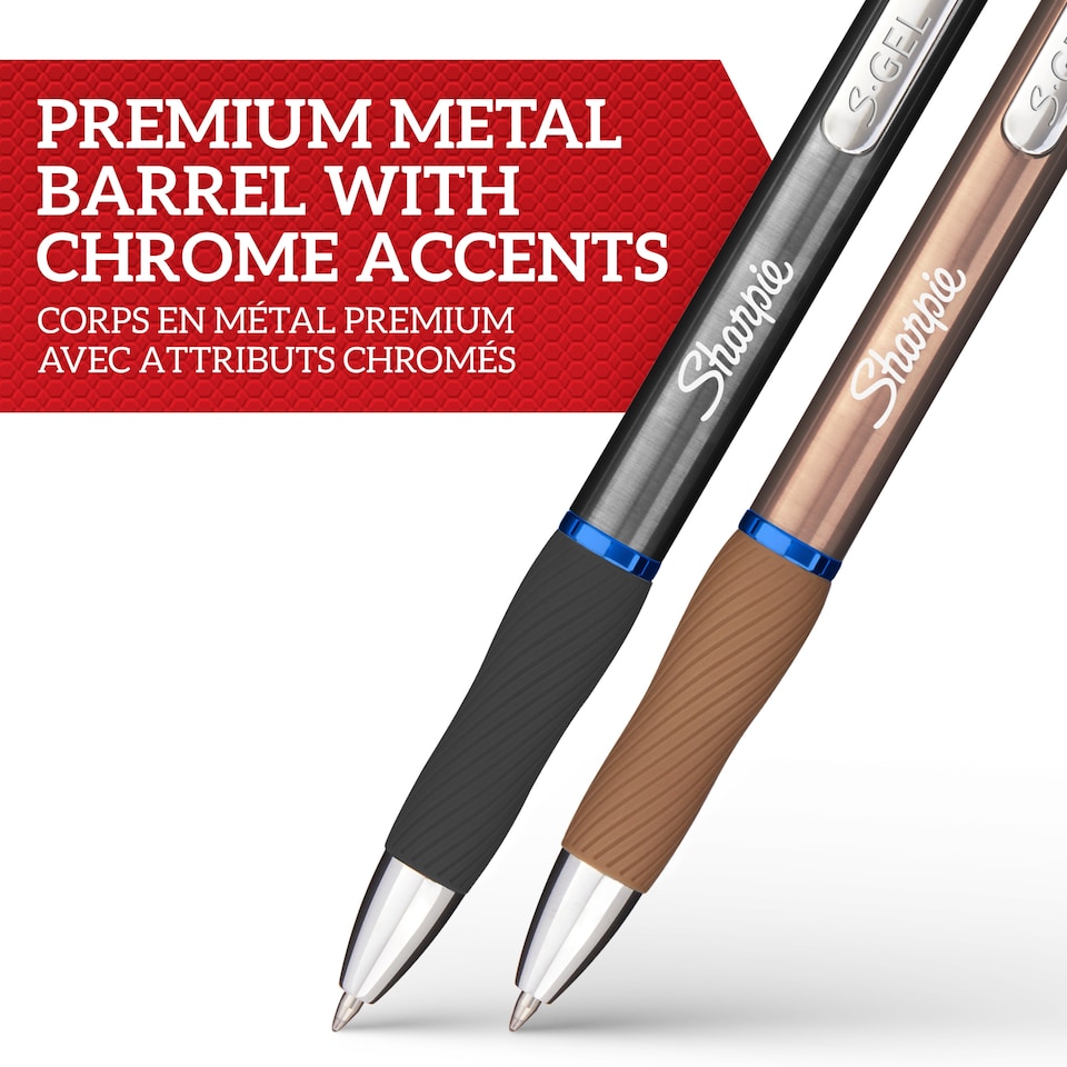 image 1 of Sharpie S Gel Metallic Black 2 Pen 2 Refill
