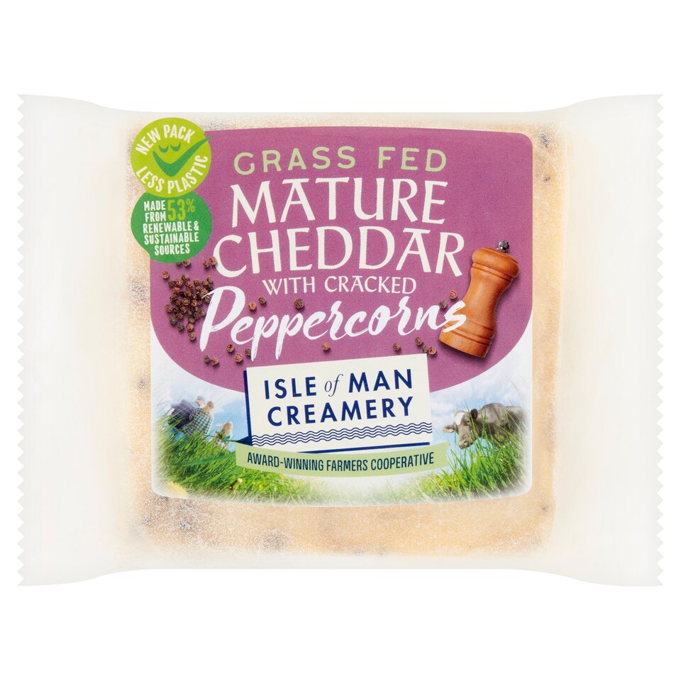 Isle of Man Creamery Black Peppercorn Mature Cheddar 200g