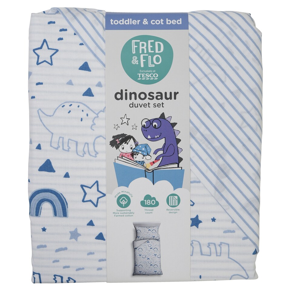Fred & Flo Dino Toddler Bedding Set