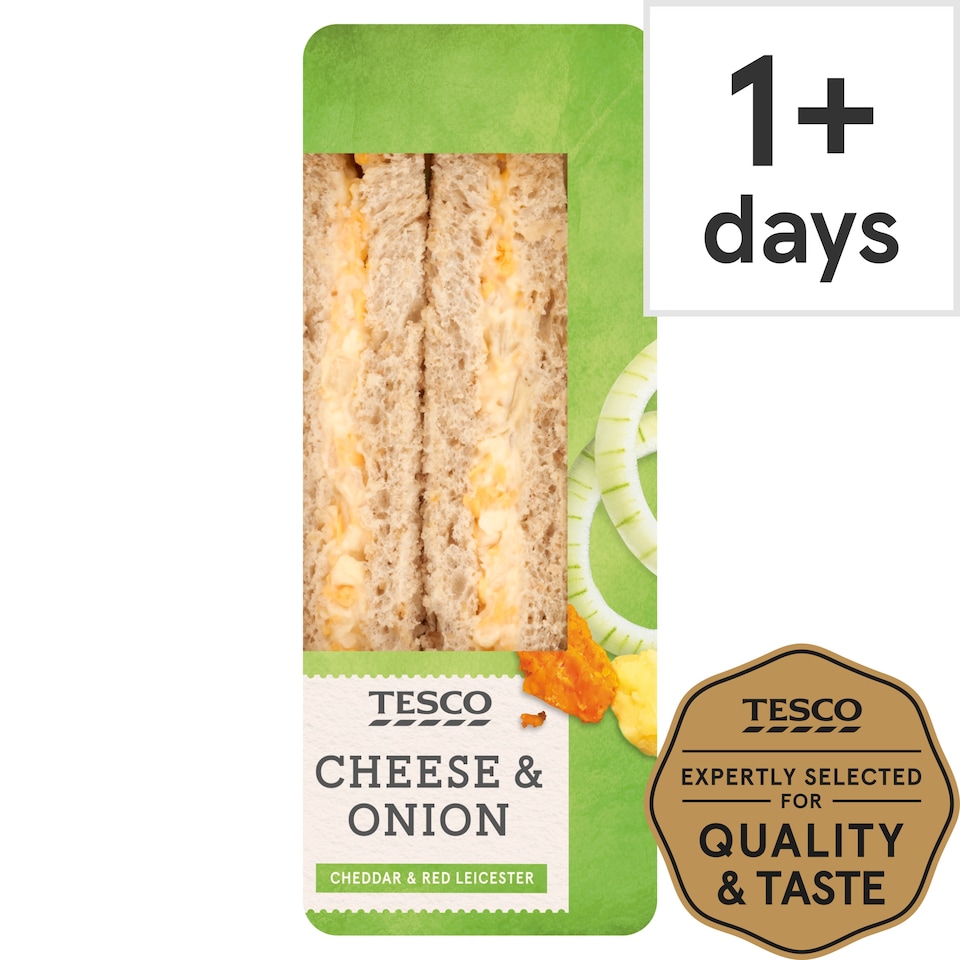 Tesco Cheese & Onion Sandwich