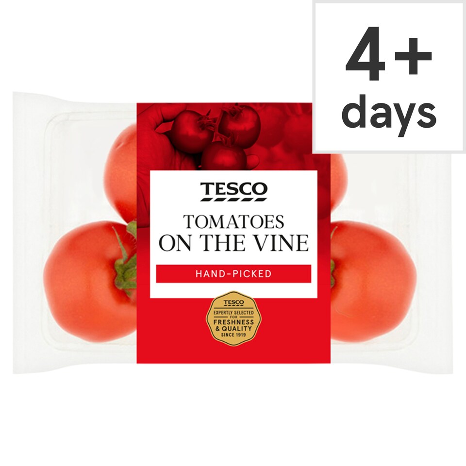 Tesco Tomatoes On The Vine 500G