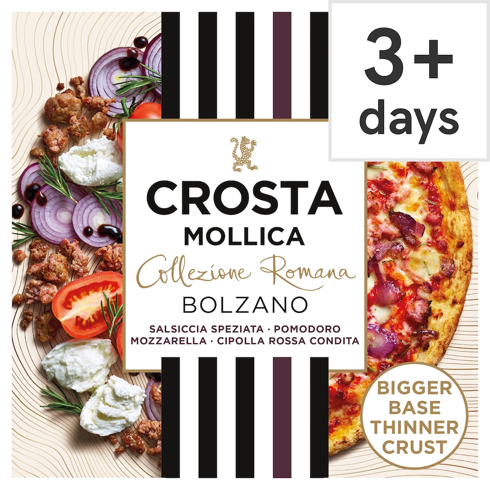 image 1 of Crosta Mollica Collezione Romana Bolzano Pizza - Salsiccia & Red Onion 491g