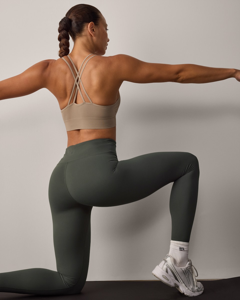 image 1 of F&F Active EVERYHOUR High Waisted Leggings in Khaki