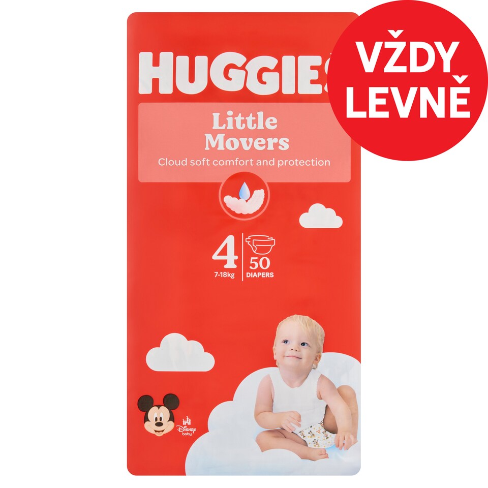 image 1 of Huggies Little Movers Diapers Size 4 Children 7-18kg 50 pcs