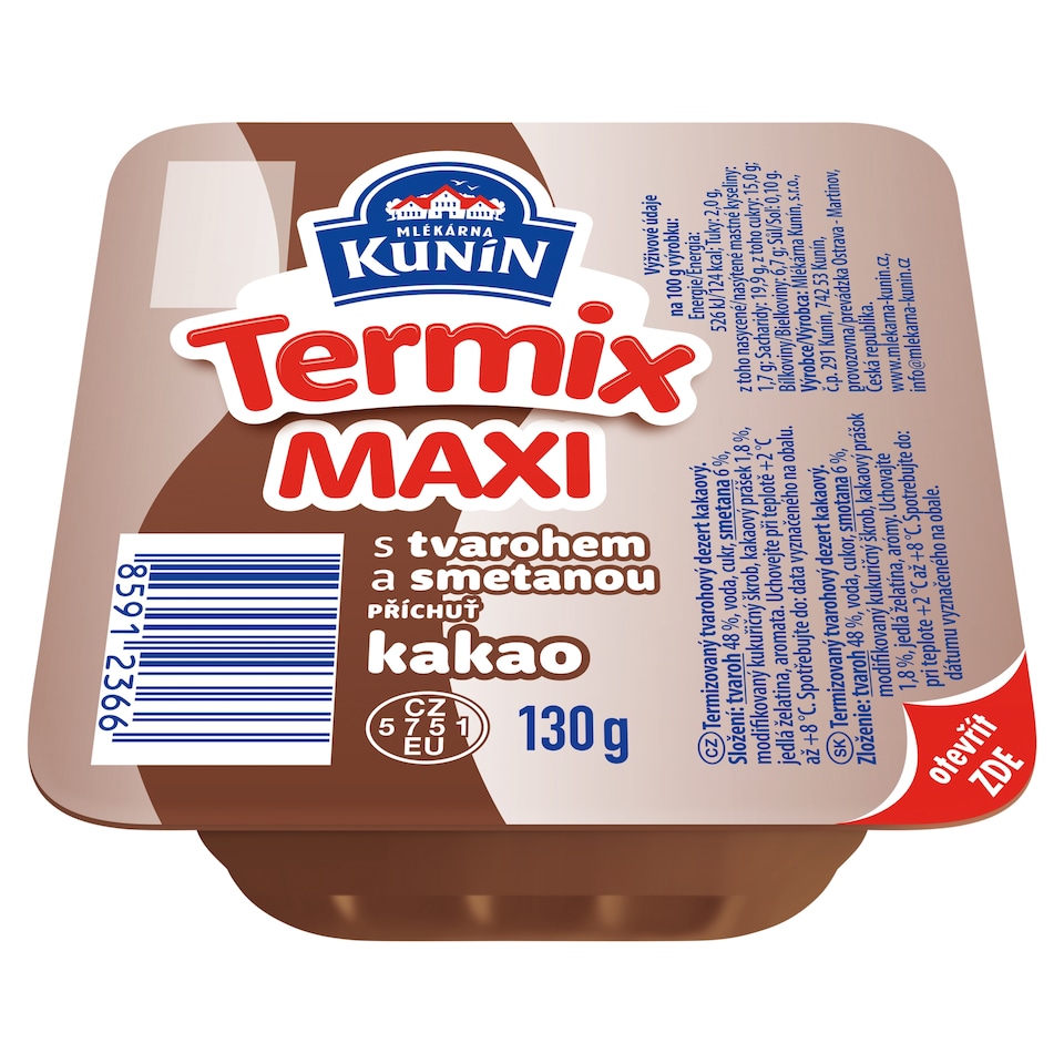Mlékárna Kunín Termix Maxi Cocoa 130 g