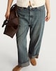 image 2 of F&F Turn Up Hem Wide Leg Jeans in Blue