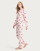 image 1 of F&F Pure Cotton Dog Print Revere Pyjama Set in Multi Pink