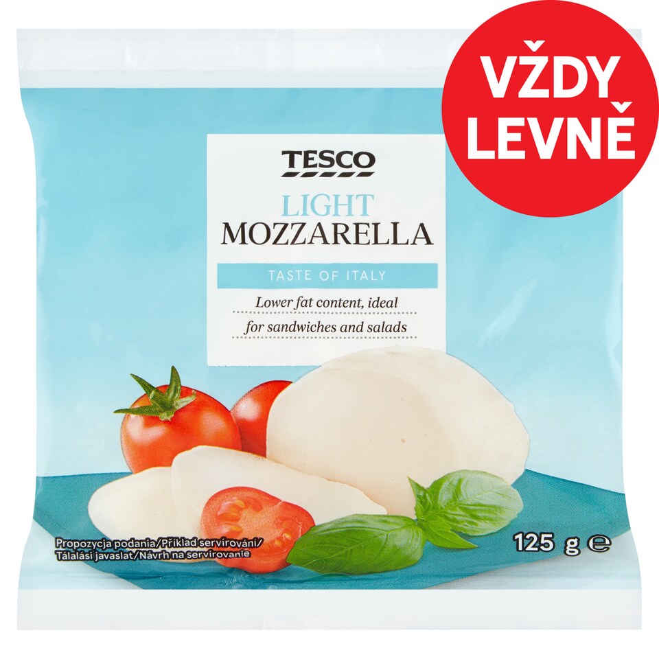 Tesco Mozzarella Light 125g