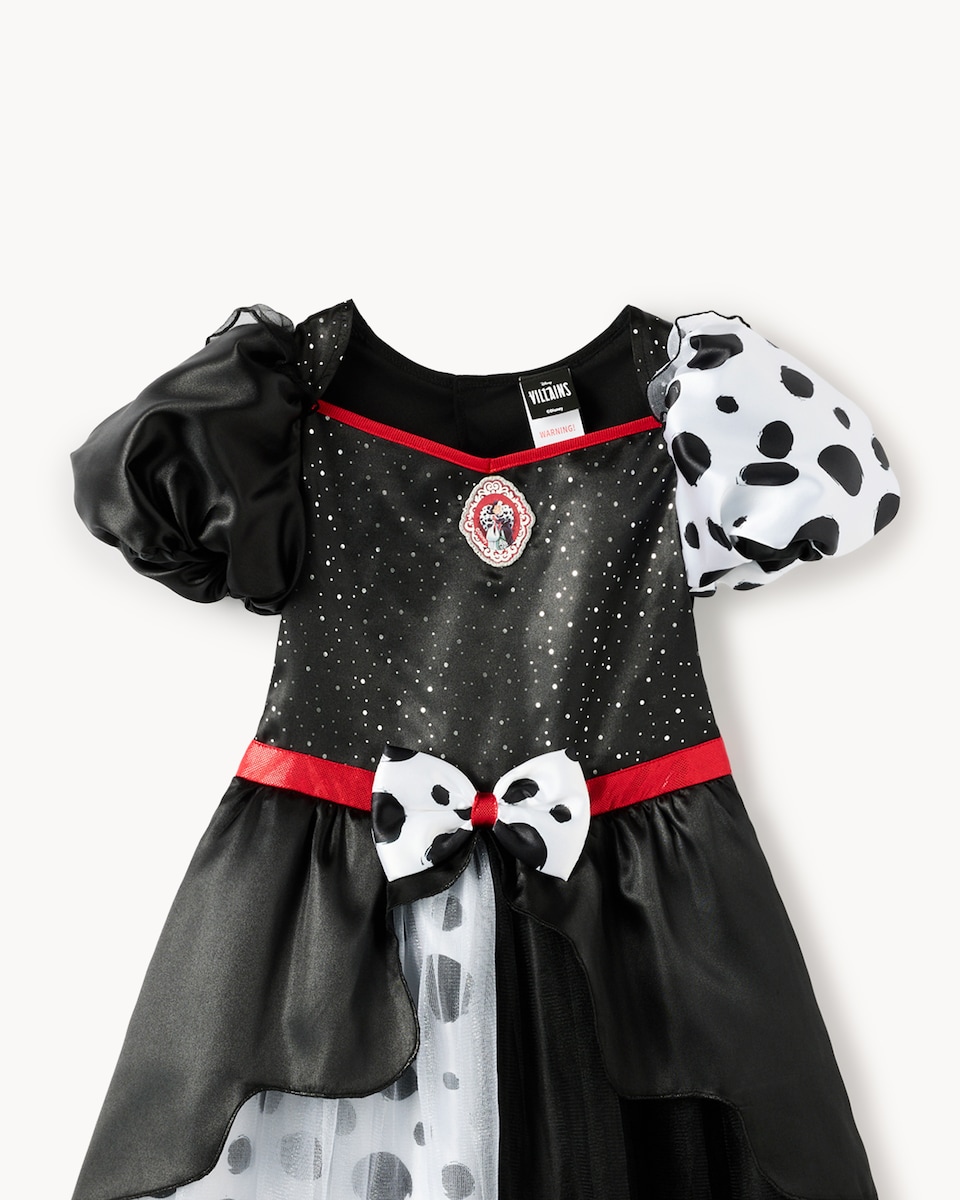 image 1 of Disney Cruella de Vil Fancy Dress Costume in Multi Black White