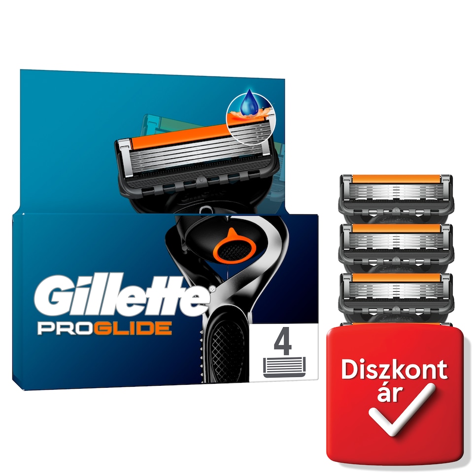 image 1 of Gillette ProGlide Razor Cart Refills for Men, 4 Razor Blade Refills, 5 Blades & Precision Trimmer