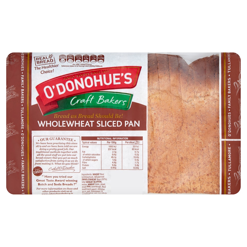 O'donohues Brown Sliced Pan 770 G