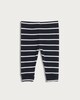 image 2 of F&F Baby 2-Pack Striped Leggings  in Navy