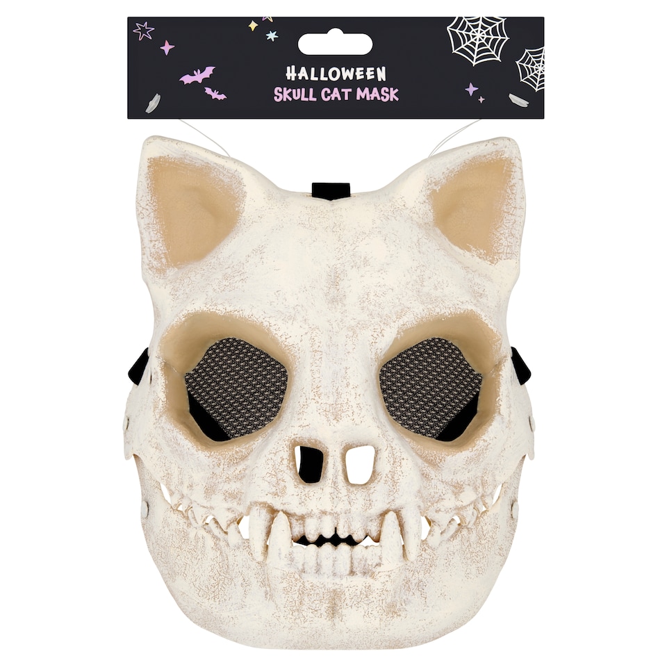 Halloween Skull Cat Mask