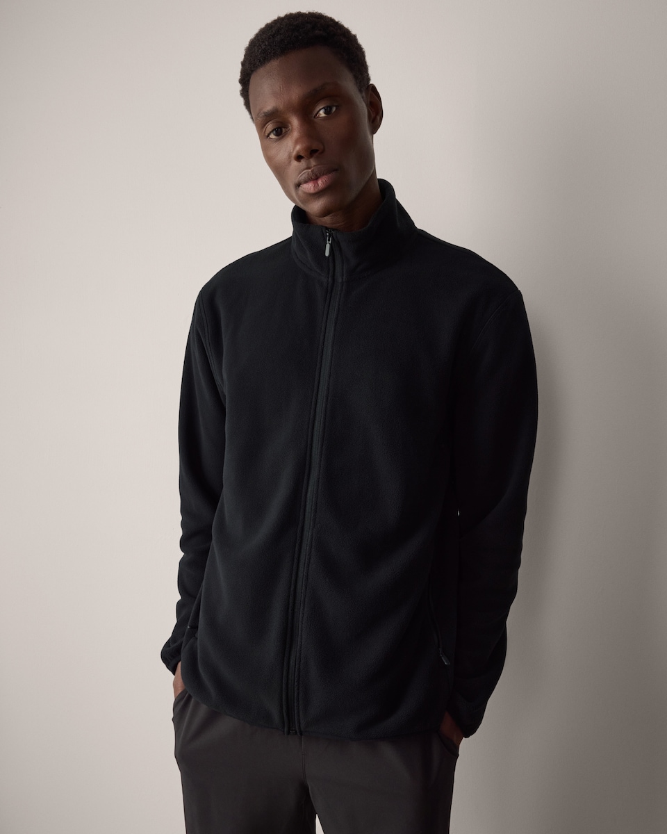 image 1 of F&F Active EVERYHOUR Zip Through Fleece in Black