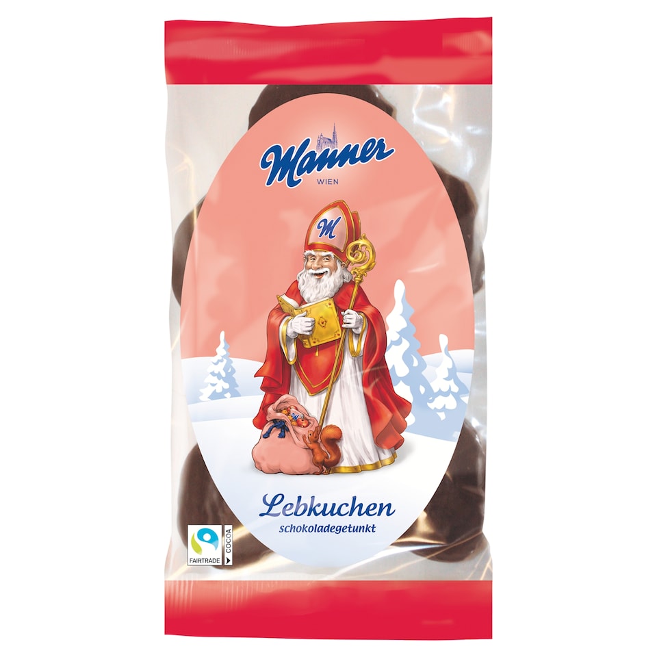 Manner Lebkuchen Nikolo Chocolate Covered Gingerbread 33 g